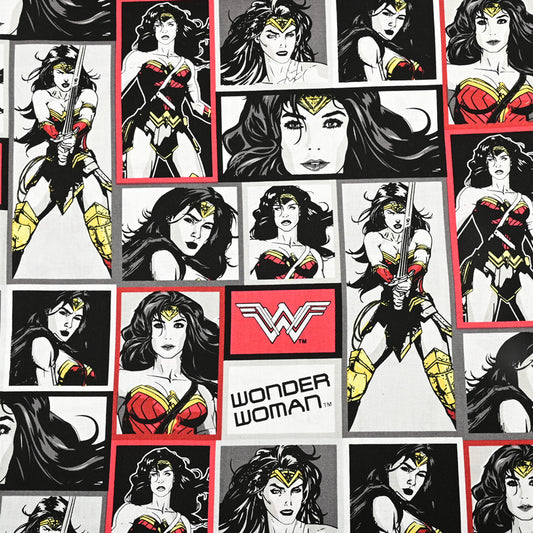 Save the Day Wonder Woman 2 prints! 1 yard Top Quality Medium Thickness Plain Cotton Fabric, Fabric by Yard, Avenger 2303