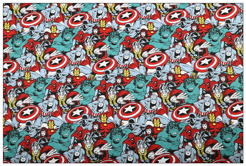 SALE! Marvel Super Hero Series 17 prints! 1 yard Top Quality Medium Thickness Plain Cotton Fabric, Fabric by Yard, Avenger 2303