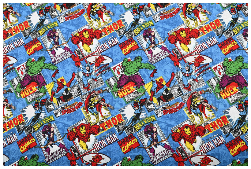 SALE! Marvel Super Hero Series 17 prints! 1 yard Top Quality Medium Thickness Plain Cotton Fabric, Fabric by Yard, Avenger 2303