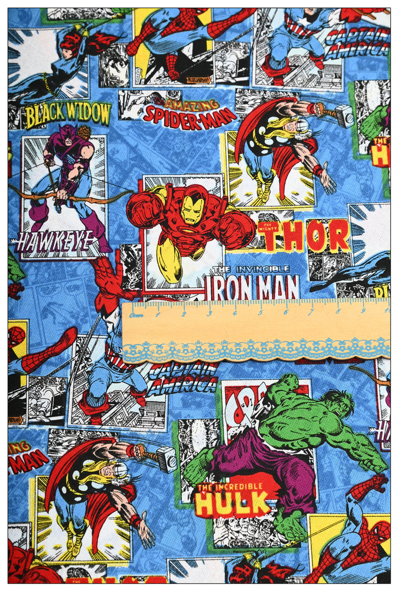 SALE! Marvel Super Hero Series 17 prints! 1 yard Top Quality Medium Thickness Plain Cotton Fabric, Fabric by Yard, Avenger 2303