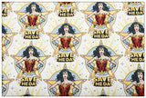 Save the Day Wonder Woman 2 prints! 1 yard Top Quality Medium Thickness Plain Cotton Fabric, Fabric by Yard, Avenger 2303