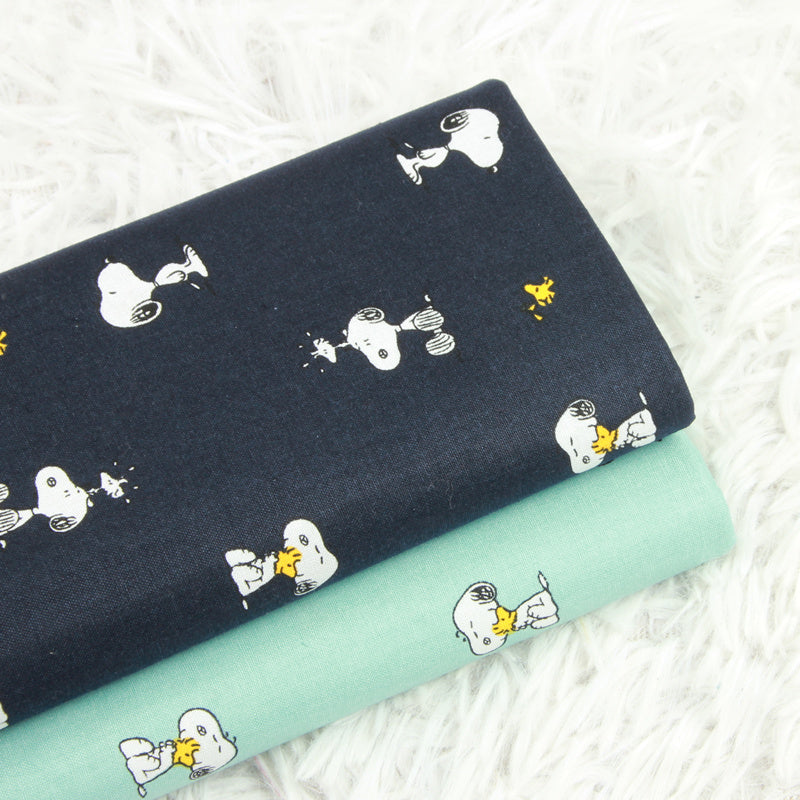 Classic Snoopy and Woodstock 2 colors! 1 Meter Medium Thickness Cotton Fabric by Yard, Yardage Cotton Fabrics for  Style Garments, Bags