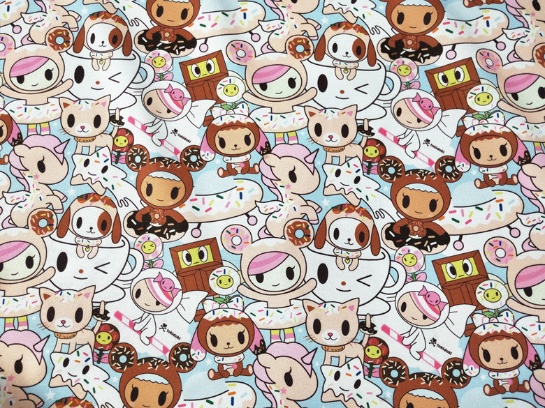 Tokidoki Stretch Fabrics Series 3! 1 Meter Printed Stretch Poly Fabric, Fabric by Yard, Yardage  Bag Fabrics, Children Fabrics,Japanese