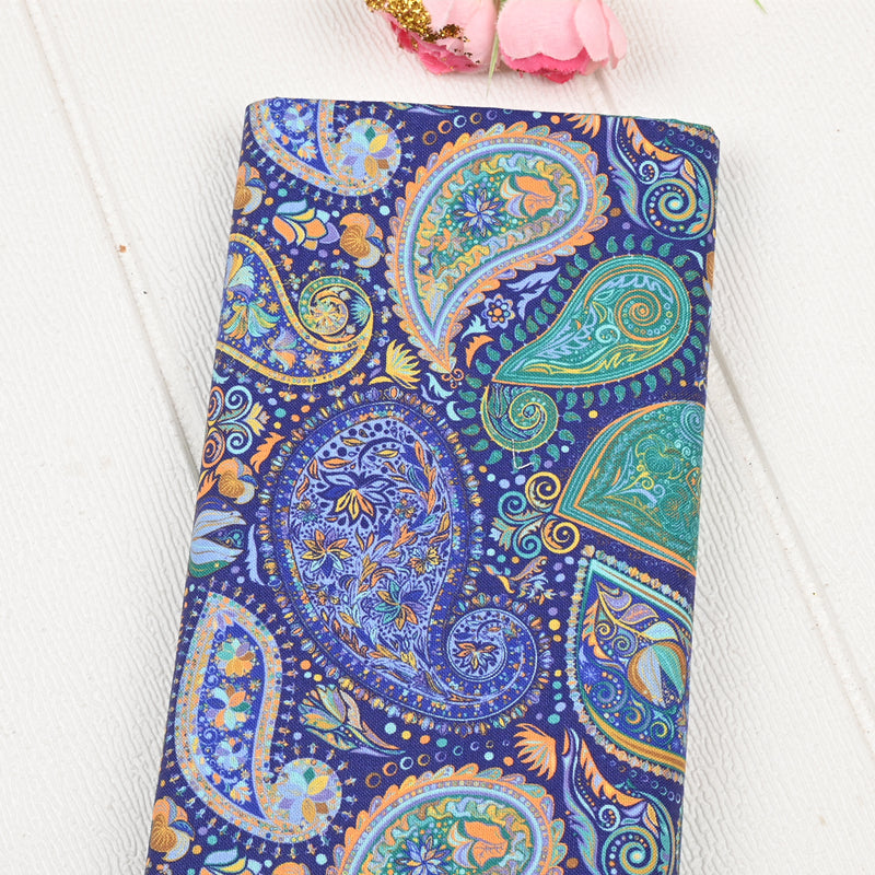 Paisley Pattern Collection 9 Prints! 1 Yard Medium Cotton Fabric, Fabric by Half Yard for Style Clothes, Bags