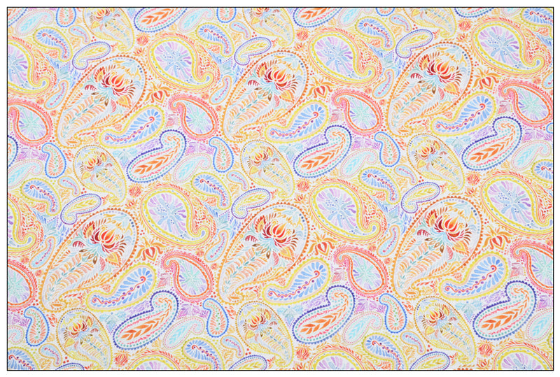 Paisley Pattern Collection 9 Prints! 1 Yard Medium Cotton Fabric, Fabric by Half Yard for Style Clothes, Bags