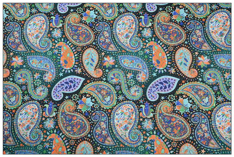 Paisley Pattern Collection 9 Prints! 1 Yard Medium Cotton Fabric, Fabric by Half Yard for Style Clothes, Bags