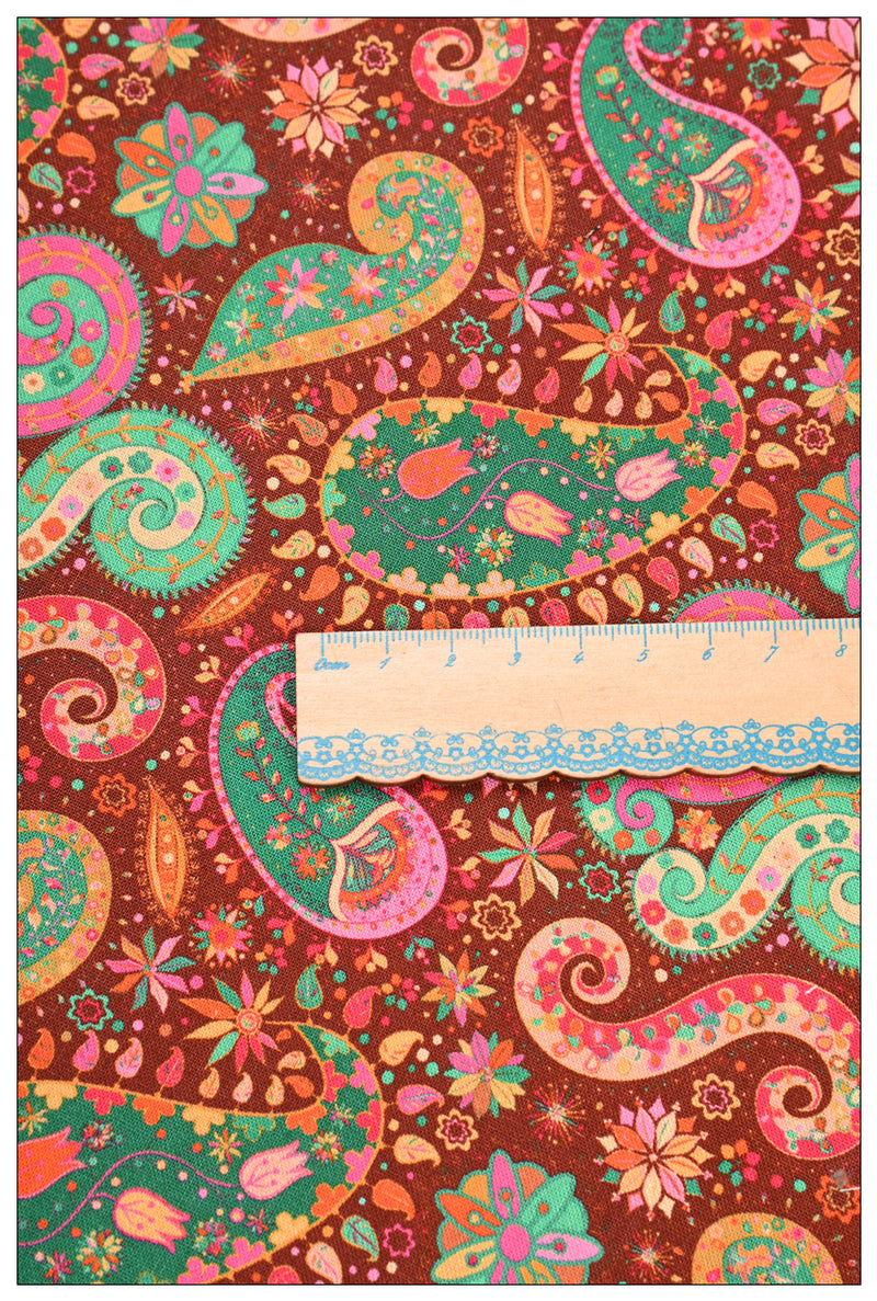 Paisley Pattern Collection 9 Prints! 1 Yard Medium Cotton Fabric, Fabric by Half Yard for Style Clothes, Bags