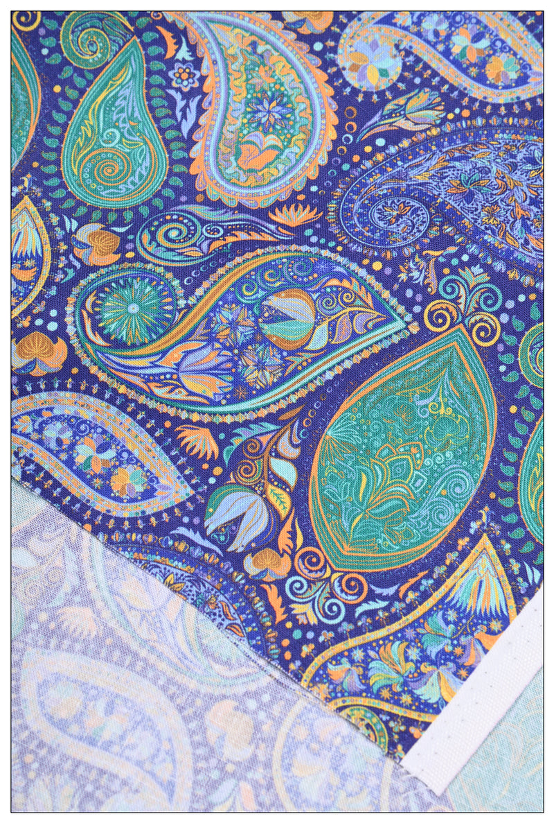 Paisley Pattern Collection 9 Prints! 1 Yard Medium Cotton Fabric, Fabric by Half Yard for Style Clothes, Bags