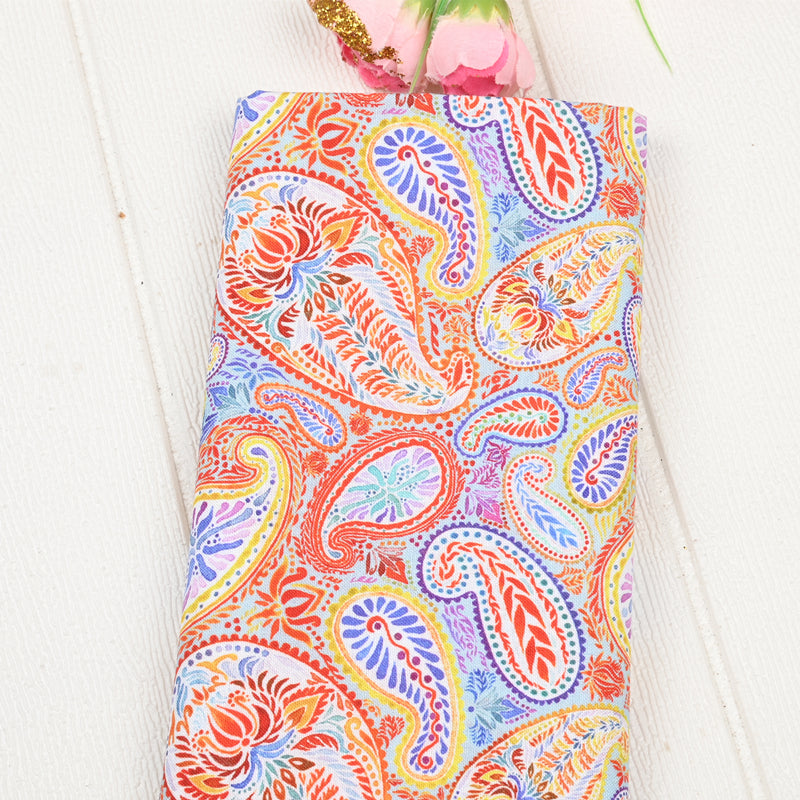 Paisley Pattern Collection 9 Prints! 1 Yard Medium Cotton Fabric, Fabric by Half Yard for Style Clothes, Bags