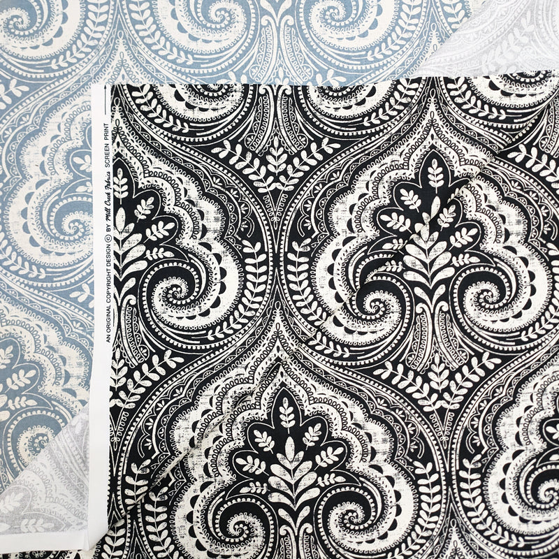 Paisley Hearts! 1 Yard High Quality Stiff Cotton Toile Fabric, Fabric by Yard, Yardage Cotton Canvas Fabrics for Bags