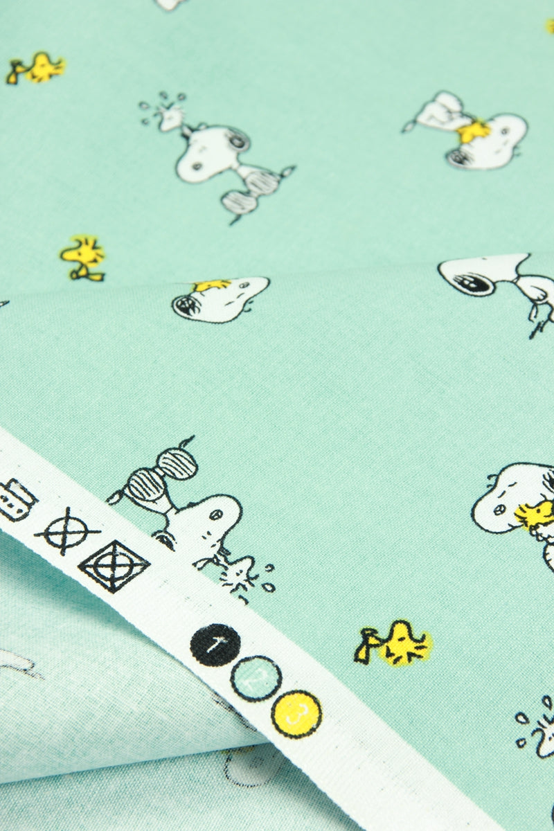 Classic Snoopy and Woodstock 2 colors! 1 Meter Medium Thickness Cotton Fabric by Yard, Yardage Cotton Fabrics for  Style Garments, Bags