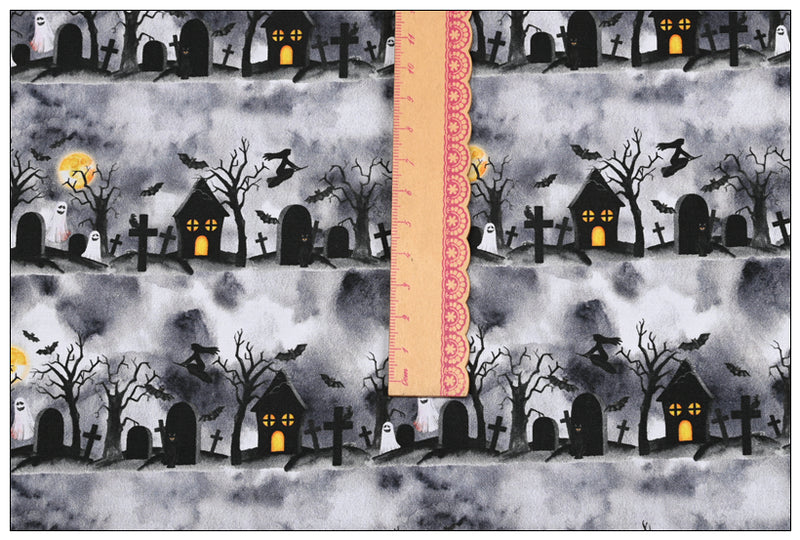 Halloween Night ! 1 Yard Medium Thickness Plain Cotton Fabric, Fabric by Yard, Yardage Cotton Fabrics for Clothes Crafts