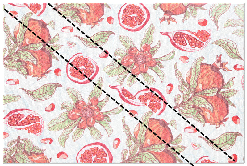 Pink Pomegranate Fruit! 1 Yard Quality Stiff Cotton Toile Canvas Fabric by Yard, Yardage Cotton Canvas Fabrics for Bags