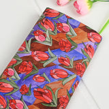 Tulips Floral! 1 Meter Medium Thickness Plain Cotton Fabric, Fabric by Yard, Yardage Cotton Fabrics for Clothes Crafts