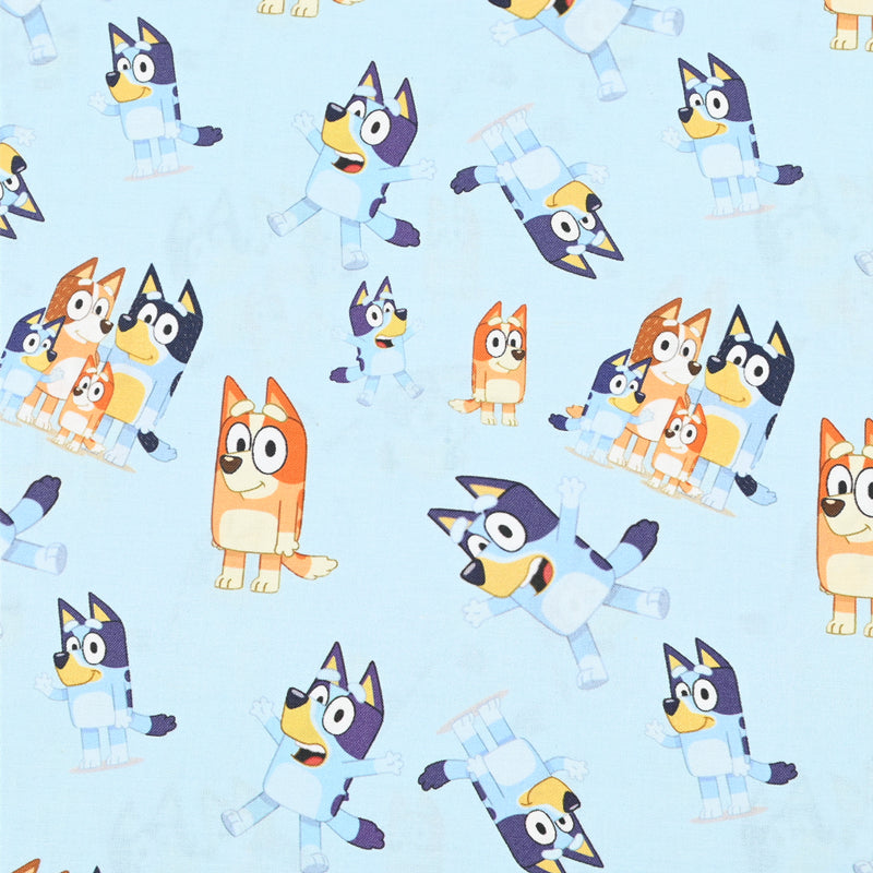 Bluey and Bingo the Aussie Dingo 5 Colors! 1 Yard Quality Medium Thickness Plain Cotton Fabric, Fabric Aussie 2304