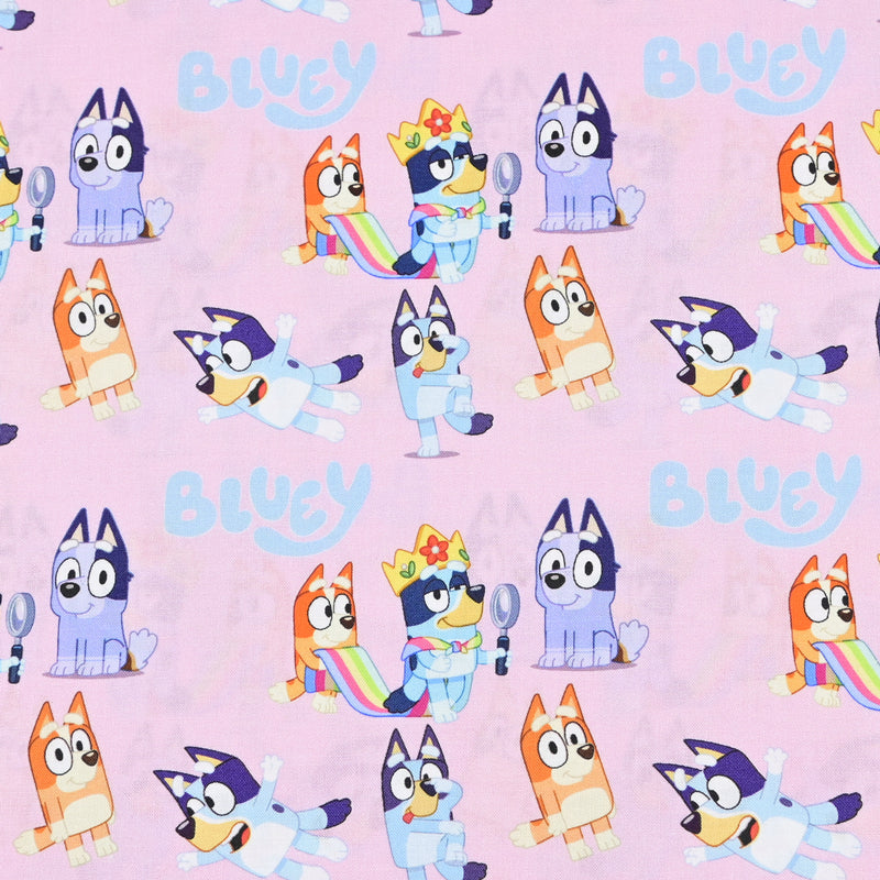 Bluey and Bingo the Aussie Dingo 5 Colors! 1 Yard Quality Medium Thickness Plain Cotton Fabric, Fabric Aussie 2304