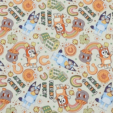 Feeling Lucky in Casino the Aussie Dingo ! 1 Yard Quality Medium Thickness Plain Cotton Fabric, Fabric Aussie 2304