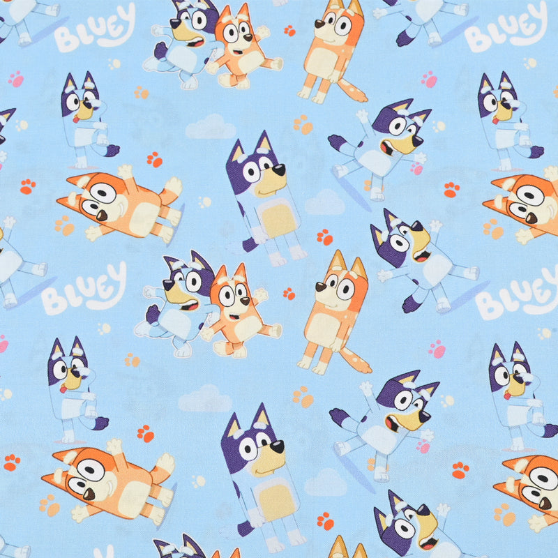 Bluey and Bingo the Aussie Dingo 5 Colors! 1 Yard Quality Medium Thickness Plain Cotton Fabric, Fabric Aussie 2304