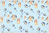 Bluey and Bingo the Aussie Dingo 5 Colors! 1 Yard Quality Medium Thickness Plain Cotton Fabric, Fabric Aussie 2304