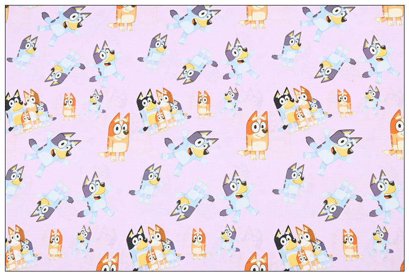 Bluey and Bingo the Aussie Dingo 5 Colors! 1 Yard Quality Medium Thickness Plain Cotton Fabric, Fabric Aussie 2304