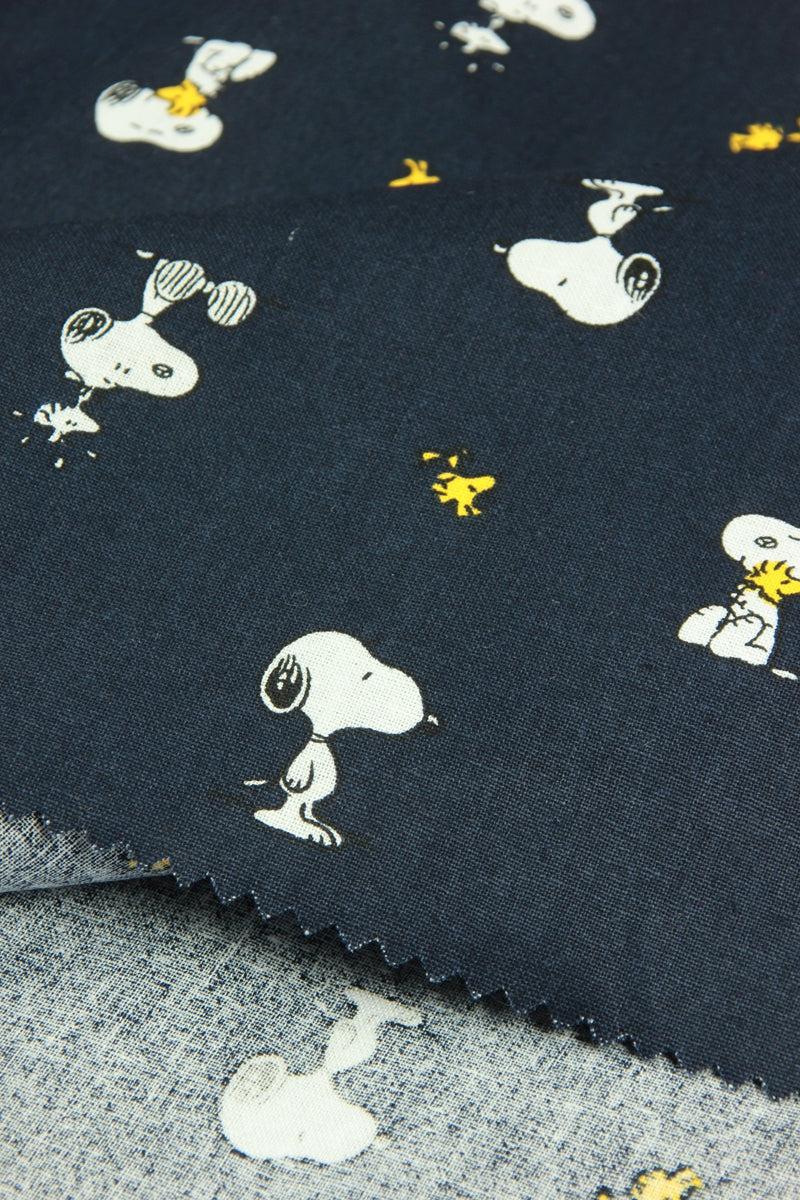 Classic Snoopy and Woodstock 2 colors! 1 Meter Medium Thickness Cotton Fabric by Yard, Yardage Cotton Fabrics for  Style Garments, Bags