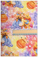 Winnie the Pooh and Friends 5 prints! 1 Meter Medium Thickness Cotton Fabric, Fabric by Yard, Yardage Cotton Fabrics for Style Clothes, Bags
