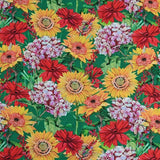 Sun Flowers Floral! 1 Meter Medium Thickness Plain Cotton Fabric, Fabric by Yard, Yardage Cotton Fabrics for Clothes Crafts