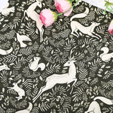 Forrest Animals! 1 Yard Top Quality Stiff Cotton Toile Fabric, Fabric by Yard, Yardage Cotton Canvas Fabrics for Bags