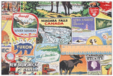 Canadian Attractions American Retro Pictures ! Half Yard Medium Thickness Cotton-Linen Fabric, Fabric by Half Yard for Style Clothes, Bags