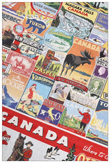 Canadian Attractions American Retro Pictures ! Half Yard Medium Thickness Cotton-Linen Fabric, Fabric by Half Yard for Style Clothes, Bags