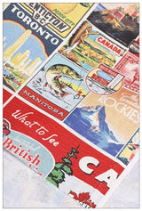 Canadian Attractions American Retro Pictures ! Half Yard Medium Thickness Cotton-Linen Fabric, Fabric by Half Yard for Style Clothes, Bags