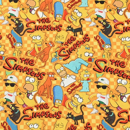 the Simpsons and Sponge Bob! 1 Meter Plain Cotton Fabric by Yard, Yardage Cotton Fabrics for Style Bags