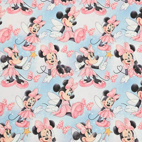 Minnie with Polka Dots pink ! 1 Yard Plain Cotton Fabric by Yard, Yardage Cotton Fabrics for Style Craft Bags