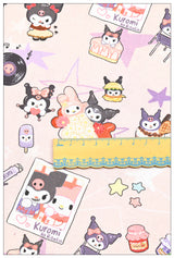 Hello Kitty My Melody Pochacco Anime! 1 Yard Printed Cotton Fabric, Fabric by Yard, Yardage Bag Fabrics, Children Fabrics, Kids, Japanese