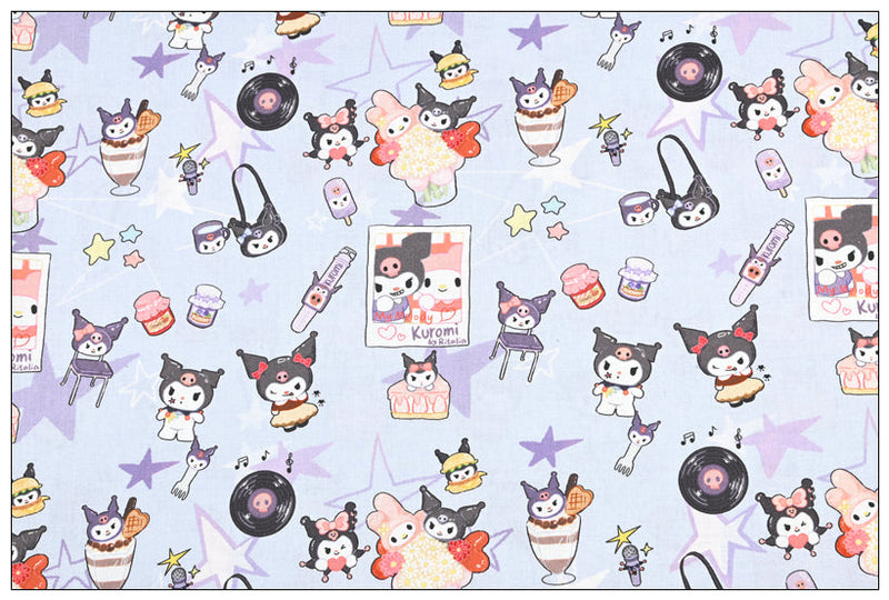 My Melody Hello Kitty Pochacco Anime! 1 Yard Printed Cotton Fabric, Fabric by Yard, Yardage Bag Fabrics, Children Fabrics, Kids, Japanese