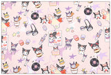 Hello Kitty My Melody Pochacco Sanrio! 1 Yard Printed Cotton Fabric, Fabric by Yard, Yardage Bag Fabrics, Children Fabrics, Kids, Japanese