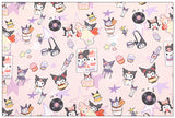 Hello Kitty My Melody Pochacco Anime! 1 Yard Printed Cotton Fabric, Fabric by Yard, Yardage Bag Fabrics, Children Fabrics, Kids, Japanese