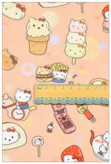 Hello Kitty My Melody Pochacco Sanrio! 1 Yard Printed Cotton Fabric, Fabric by Yard, Yardage Bag Fabrics, Children Fabrics, Kids, Japanese