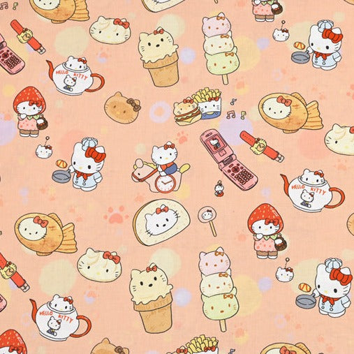 Hello Kitty My Melody Pochacco Anime! 1 Yard Printed Cotton Fabric, Fabric by Yard, Yardage Bag Fabrics, Children Fabrics, Kids, Japanese
