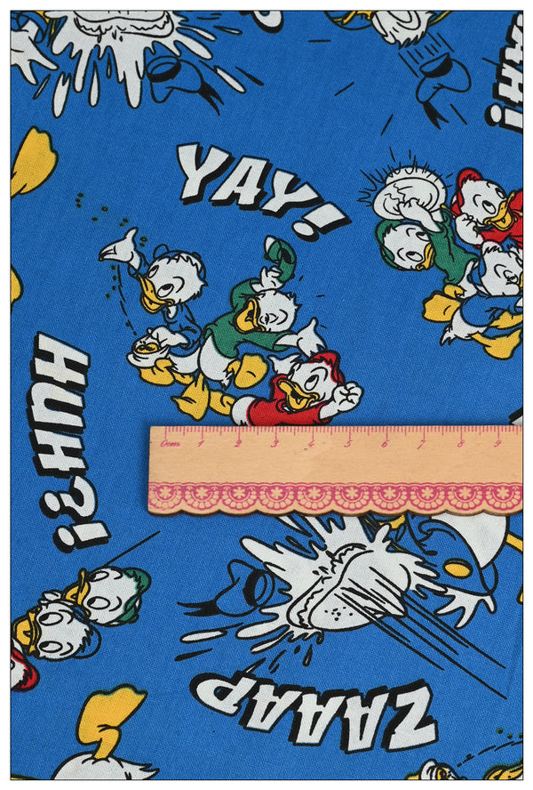 Little Ducks Donald Duck Blue! 1 Meter Medium Thickness  Cotton Fabric, Fabric by Yard, Yardage Cotton Fabrics for  Style Garments, Bags