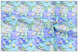 3D Floral purple! 1 Yard Medium Cotton Fabric, Fabric by Half Yard for Style Clothes, Bags