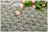 Doves and flowers! 1 Meter Medium Weight Plain Cotton Fabric, Fabric by Yard, Yardage Cotton Fabrics for  Style Garments, Bags