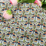 Doves and flowers! 1 Meter Medium Weight Plain Cotton Fabric, Fabric by Yard, Yardage Cotton Fabrics for  Style Garments, Bags