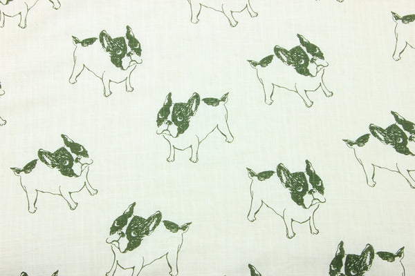 French Bulldog ! 1 Meter Medium Thickness Slub Cotton Fabric, Fabric by Yard, Yardage Cotton Fabrics for  Style Garments, Bags