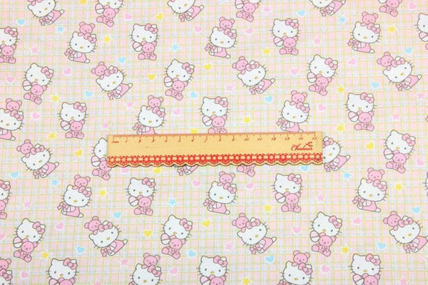 Hello Kitty Collection Stripes! 1 Meter Printed Plain Cotton Fabric, Fabric by Yard, Yardage  Bag Fabrics, Children Fabrics, Kids, Japanese - fabrics-top