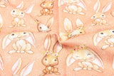 Bunny Pink! 1 Meter Printed Cotton Fabric, Fabric by Yard, Yardage Fabrics, Children  Kids - fabrics-top