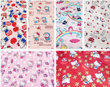 Hello Kitty Collection polyester Series! 1 Yard Stiff Polyester Twill Fabric by Yard, Yardage Polyester Canvas Fabrics Bags Kids Children