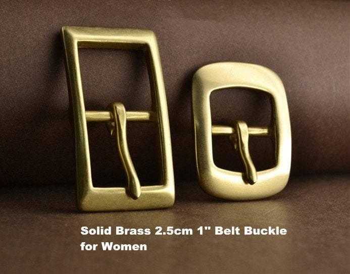 Solid Brass 2.5cm 1 '' Belt Buckles for Women, Vintage handmade Style, 2 Models Available