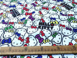 Hello Kitty Poly 6 Colors! 1 Meter Light Weight Polyester Fabric, Fabric by Yard, Yardage Cotton Fabrics for  Style Garments, Mask Fabrics - fabrics-top