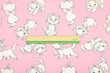 the Pets Cats and Dogs! 1 Meter Printed Cotton-Blends Fabric, Fabric by Yard, Yardage Fabrics, Children  Kids, Dalmatian Mary Cat - fabrics-top